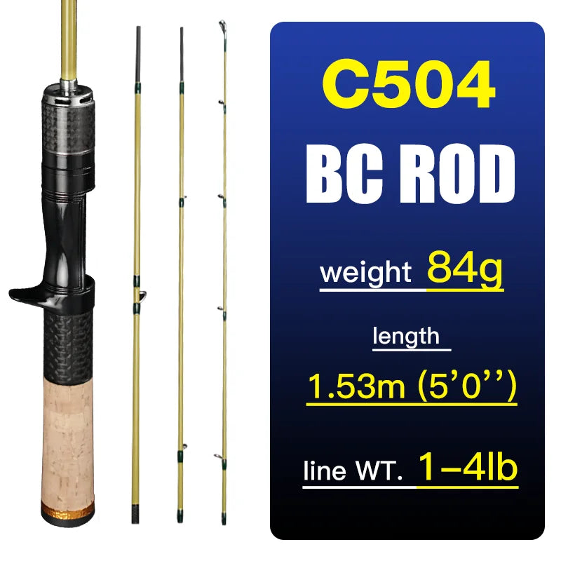 HookUpCo. Carbon Fiber Baitcasting Rod 1.65M - HookUpCo.