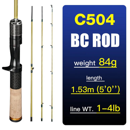 HookUpCo. Carbon Fiber Baitcasting Rod 1.65M - HookUpCo.