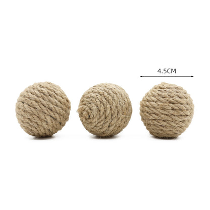 HookUpCo. Interactive Hemp Rope Cat Toy Ball