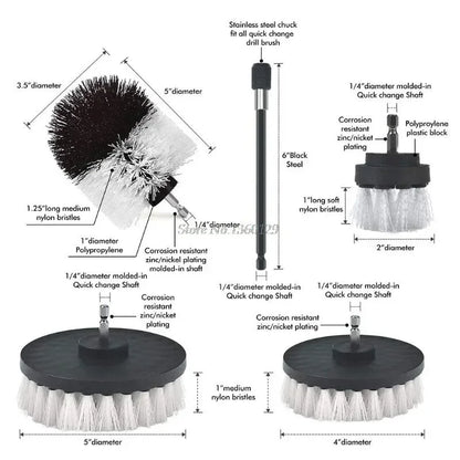 Power Scrubber Brush Set for Cleaning