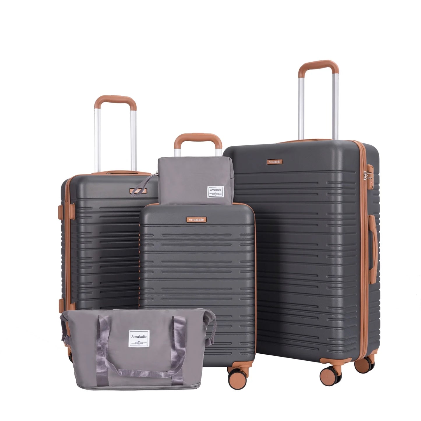 HookUpCo. 5-Piece Travel Luggage Set