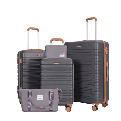 HookUpCo. 5-Piece Travel Luggage Set
