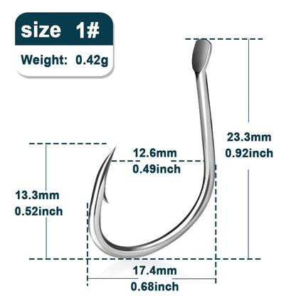 HookUpCo. Saltwater Fishing Hooks - 25-100 Pcs - HookUpCo.