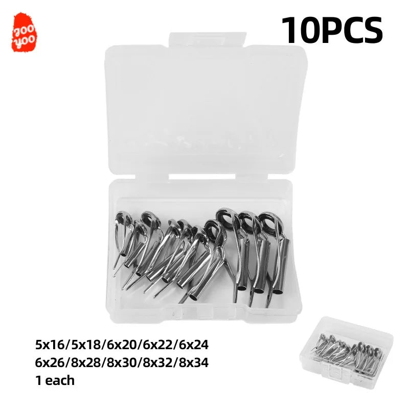 Anti-Tangle Fishing Rod Tip Guide Rings Set