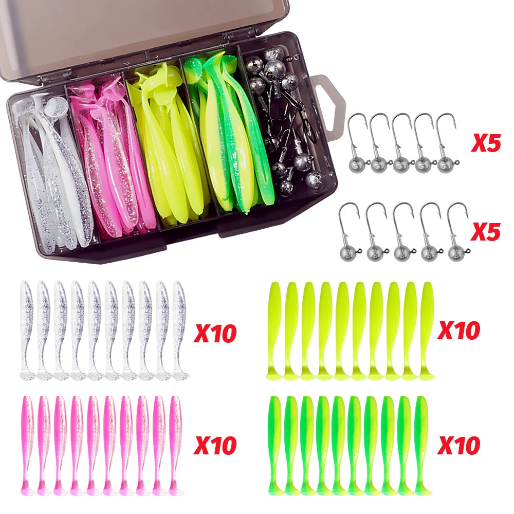 HookUpCo. 50PCS Metal Jig Bait Fishing Lure Kit - HookUpCo.