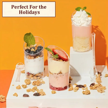 Elegant Plastic Dessert Cups Set