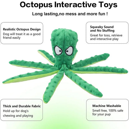 HookUpCo. Plush Octopus Toy for Teething Puppies