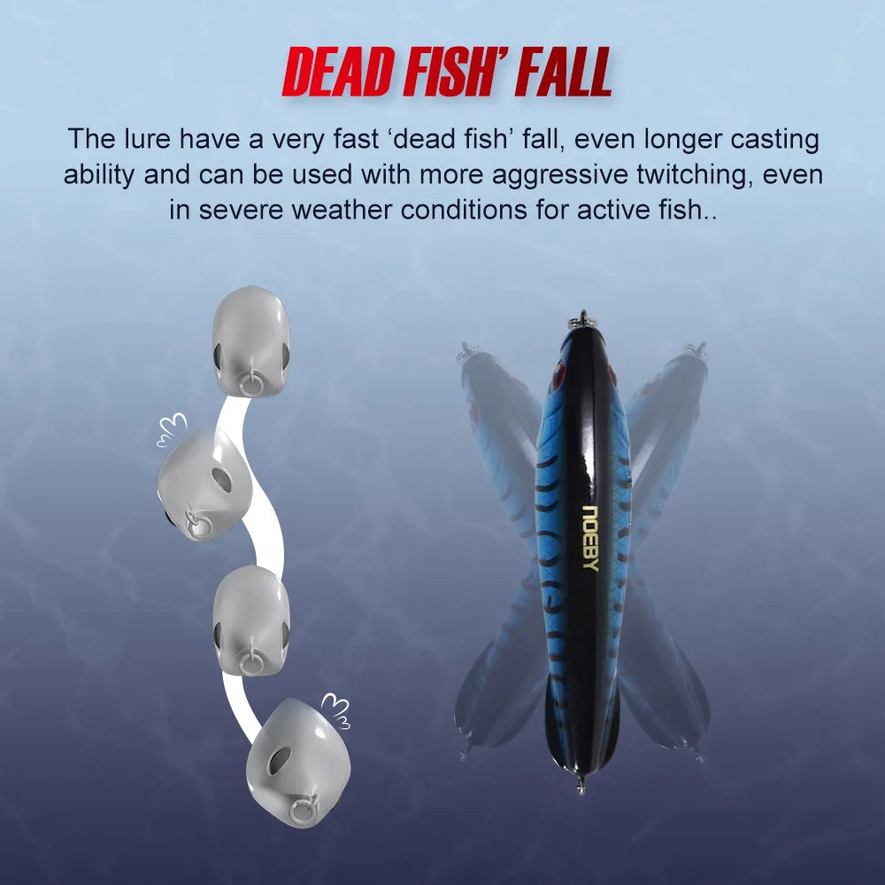 HookUpCo. 95mm Sinking Stickbait Fishing Lure - HookUpCo.