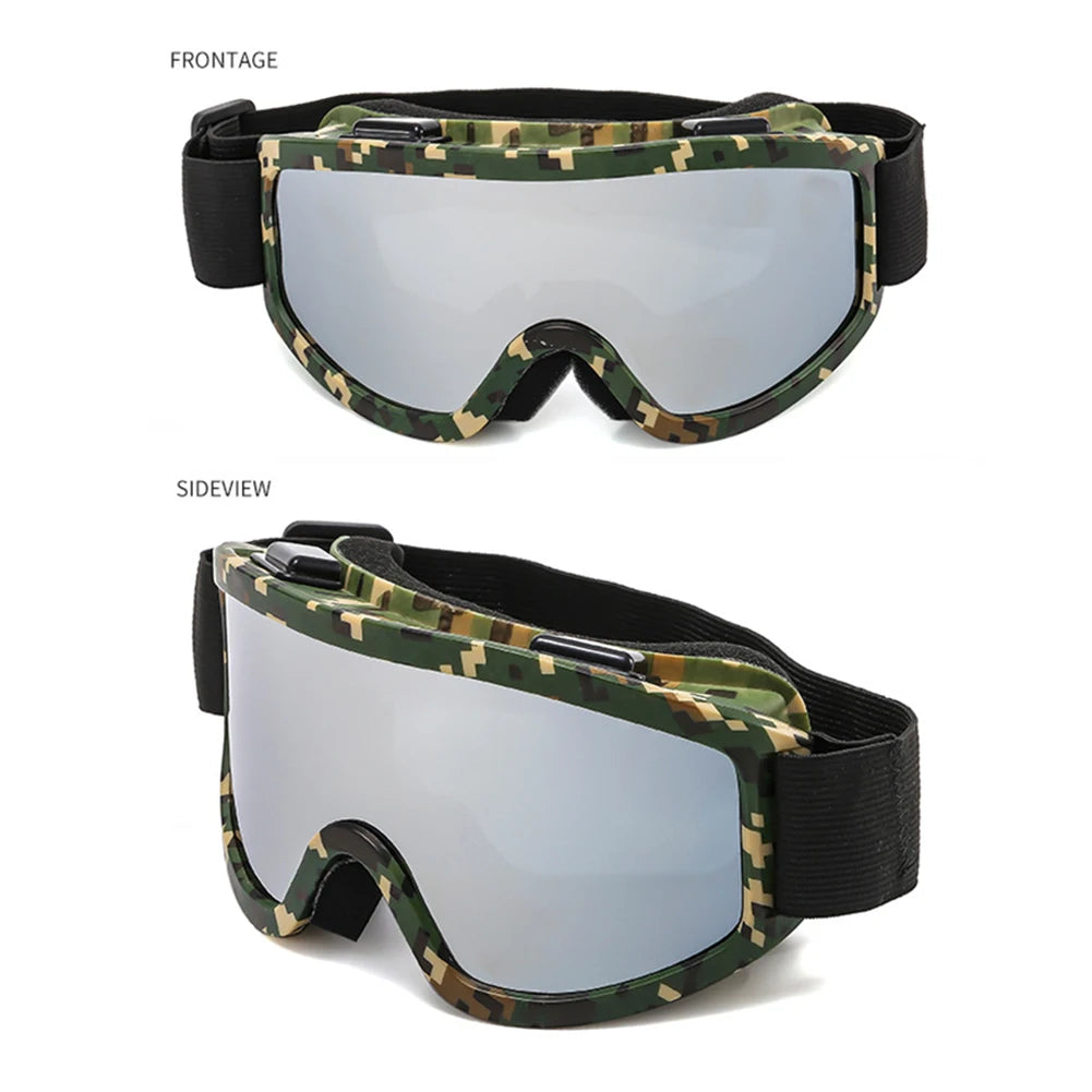 Large Frame Ski Goggles with Colorful Anti-Glare Lens