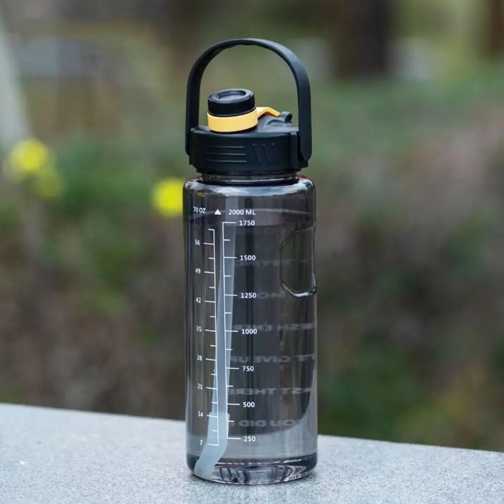 Large Capacity Leak-Proof Water Bottle with Time Markers