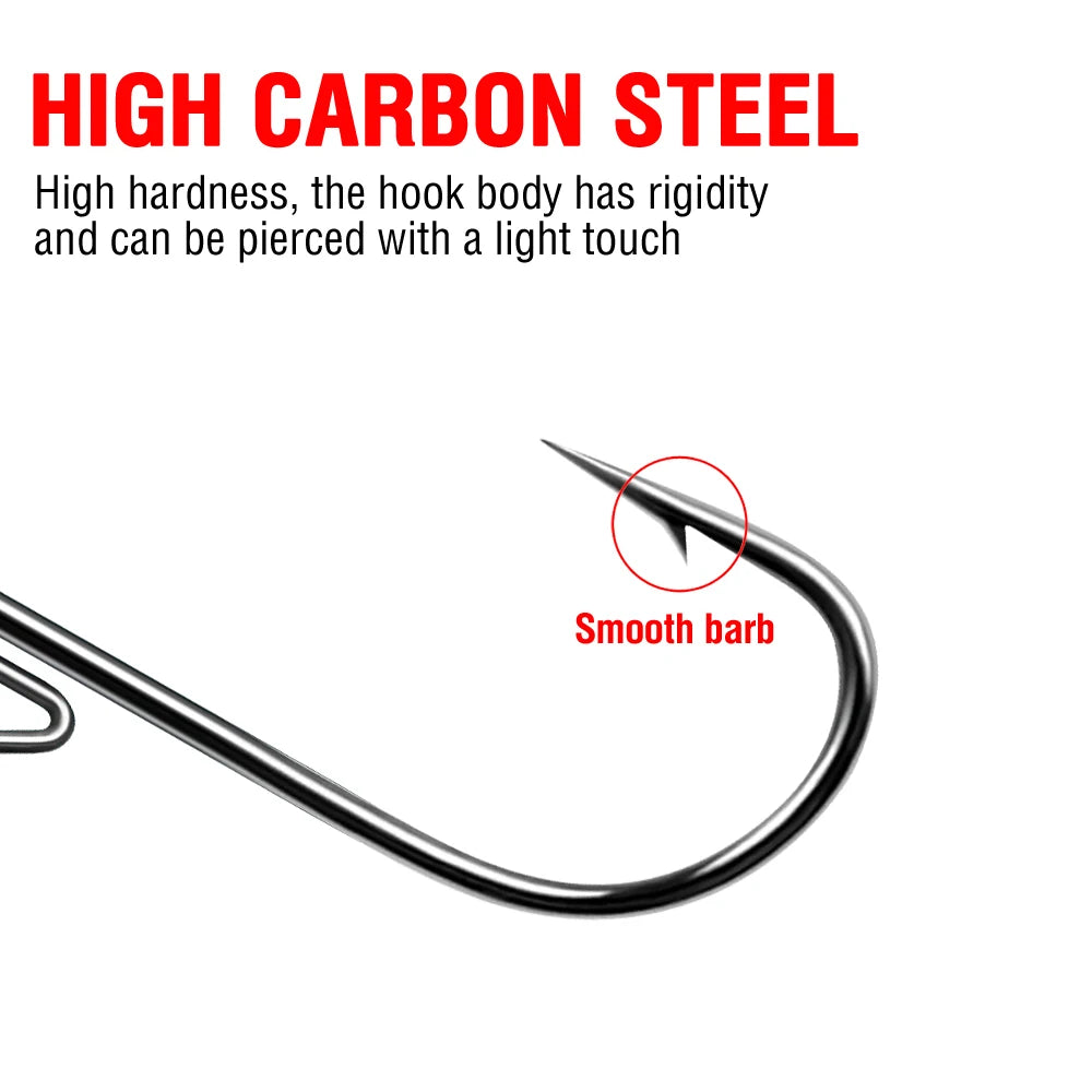 HookUpCo. Ned Rig Jig Heads - 20 High Carbon Hooks - HookUpCo.