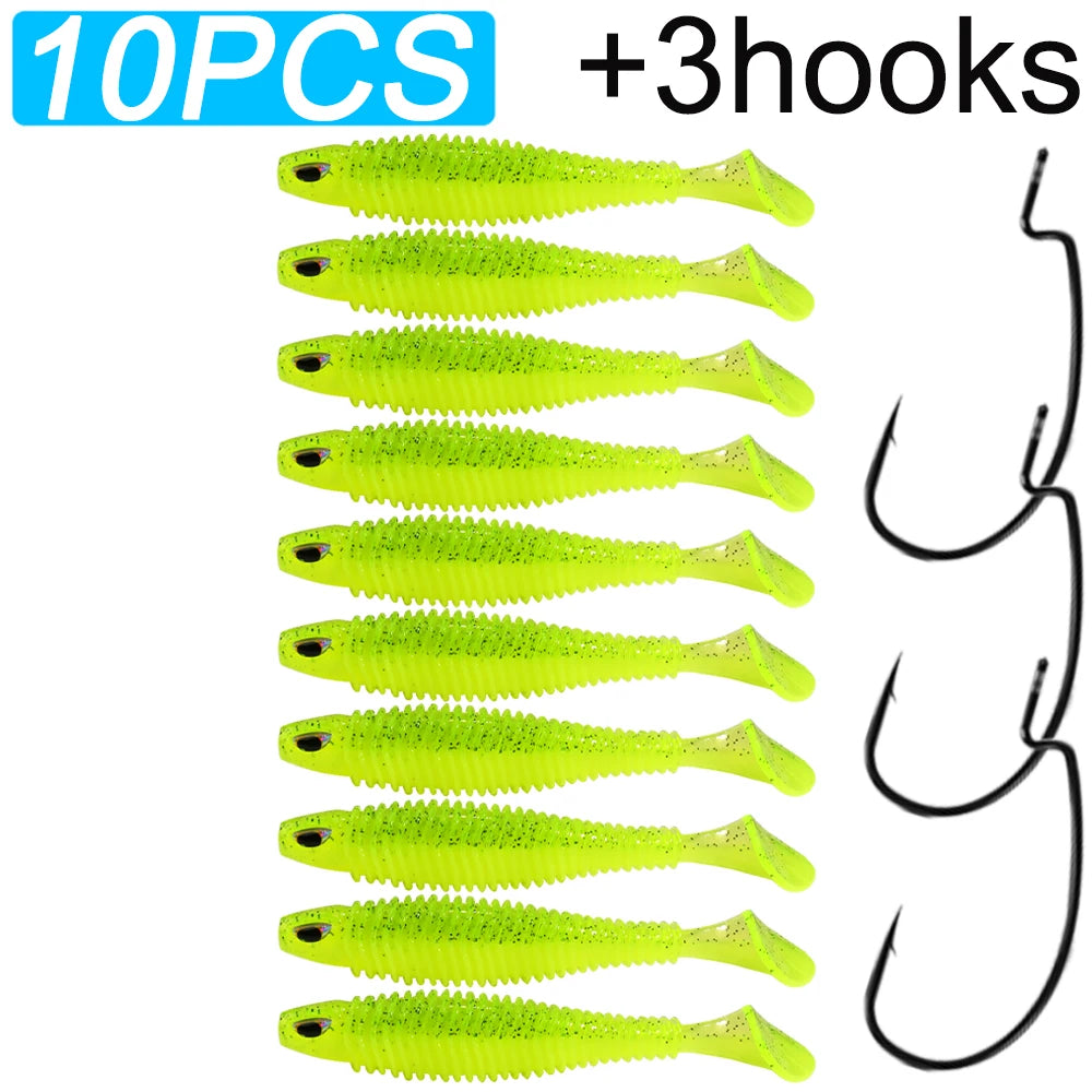 HookUpCo. Soft T Tail Fishing Lures - HookUpCo.