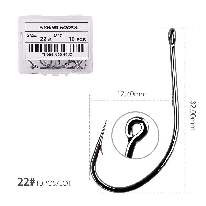 HookUpCo. High Carbon Fishing Circle Hooks 50pcs - HookUpCo.