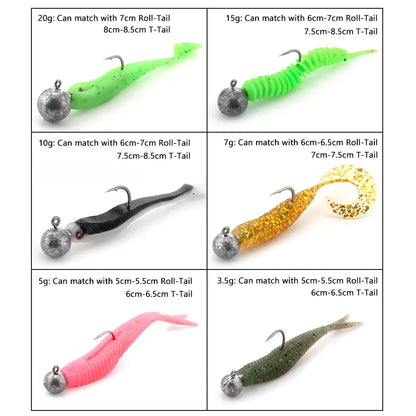 Versatile Jig Head Hooks for Fishing - Multiple Sizes Available