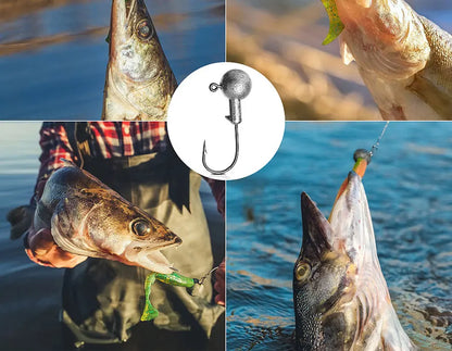 Versatile Jig Head Hooks for Fishing - Multiple Sizes Available