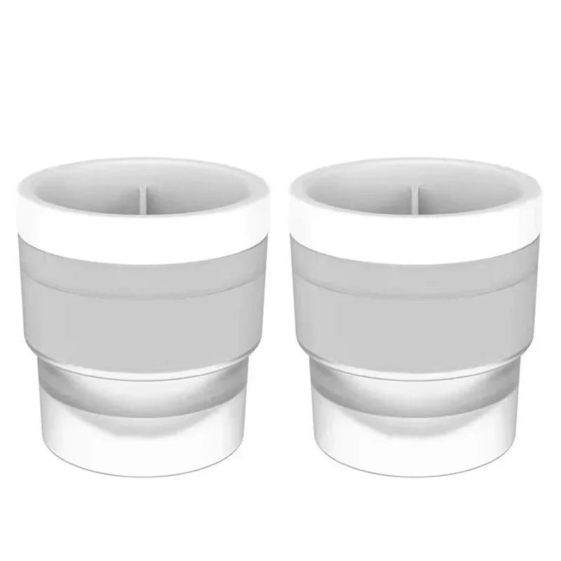 Stackable Silicone Ice Sphere Molds for Drinks