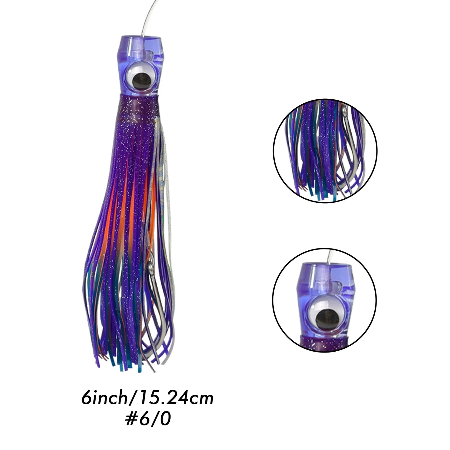 HookUpCo. Transparent Trolling Lure Set for Big Fish