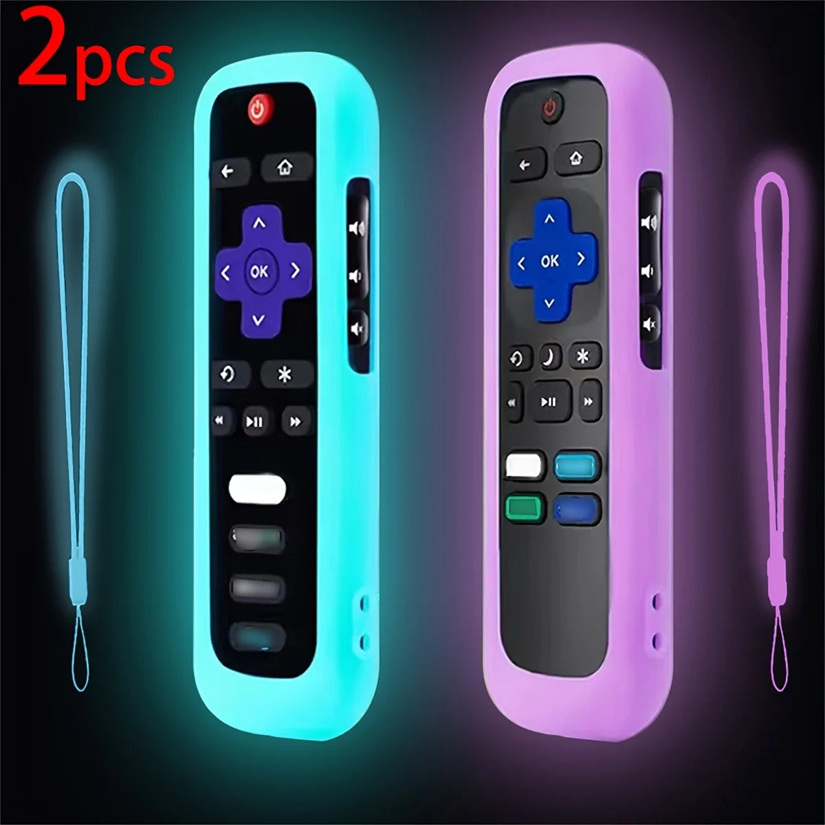 Luminous Silicone Remote Control Set for TCL TVs