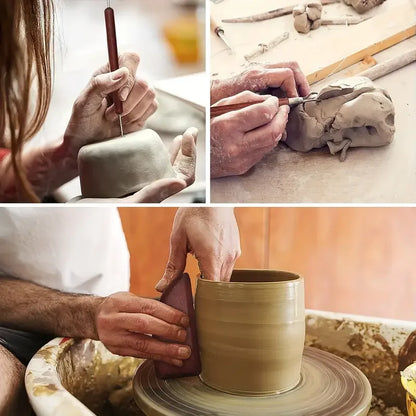 Versatile HookUpCo. Pottery Tool Set for Creative Sculpting