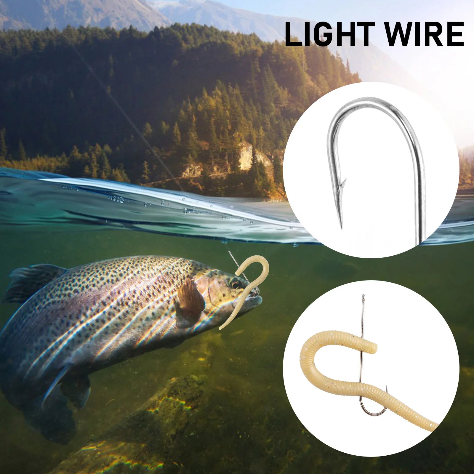 HookUpCo. Extra Long Shank Bait Fishing Hooks - HookUpCo.