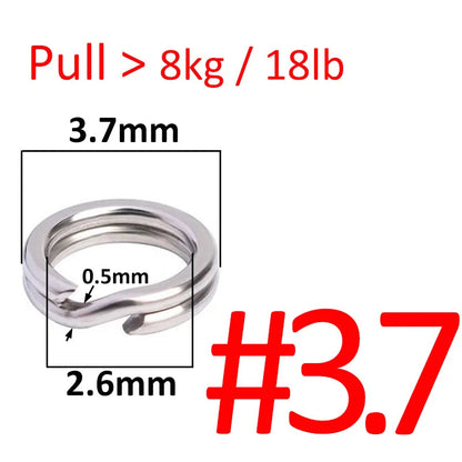 HookUpCo. Stainless Steel Fishing Split Rings 50pcs - HookUpCo.