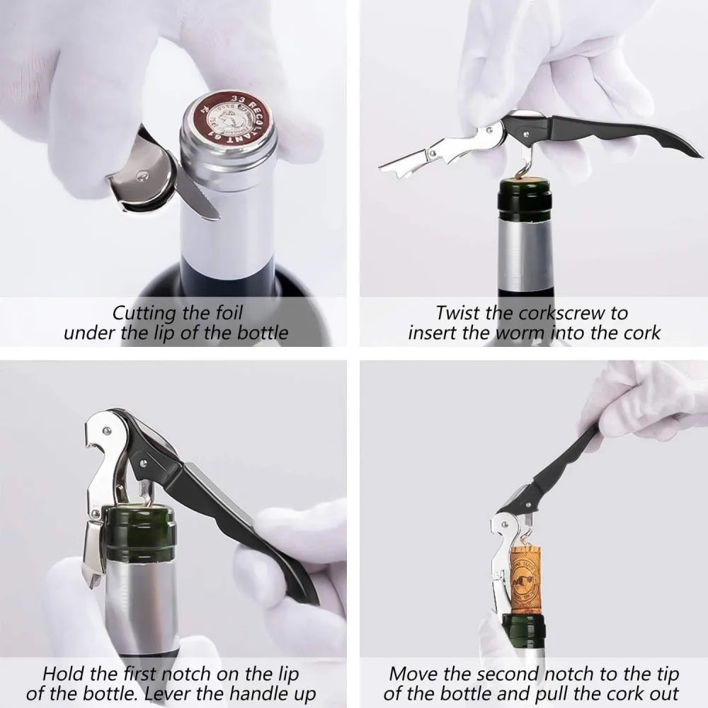 Stainless Steel Double-Hinged Wine Opener