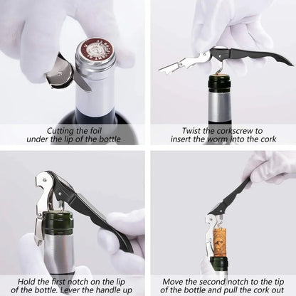Stainless Steel Double-Hinged Wine Opener