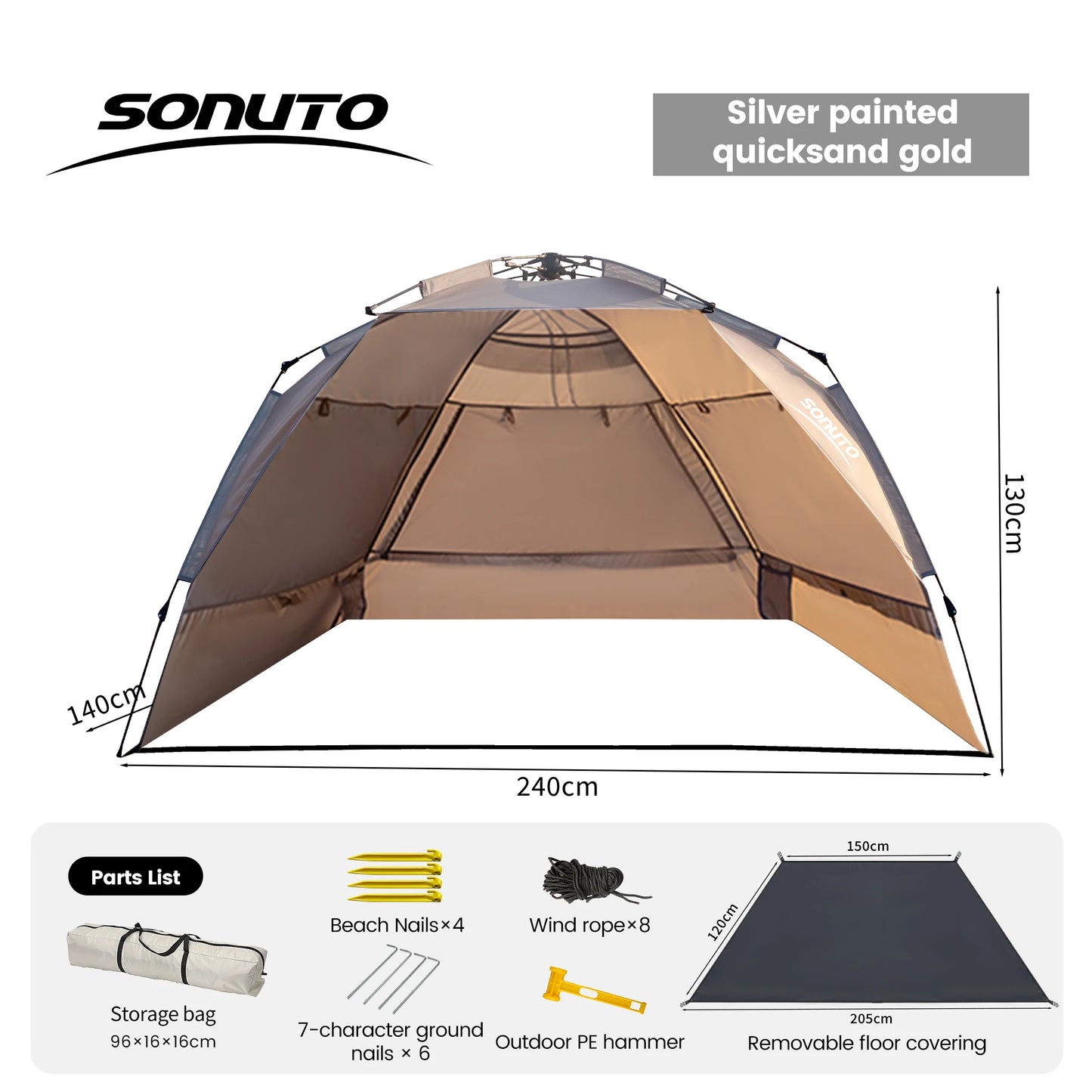 HookUpCo. Quick-Setup Family Camping Tent - HookUpCo.