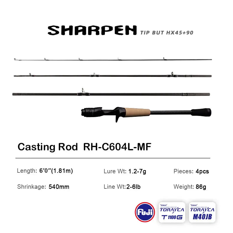 HookUpCo. PureLure Travel Fishing Rods XF/MF Action - HookUpCo.