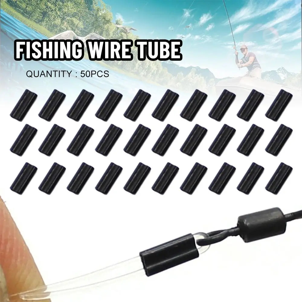 HookUpCo. 50pcs Double Oval Fishing Crimp Sleeves - HookUpCo.