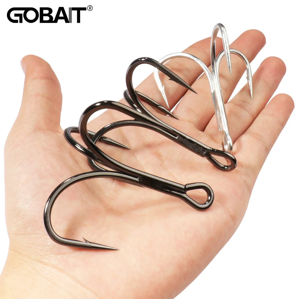 HookUpCo. Strong Carbon Steel Treble Hooks 1#-10/0# - HookUpCo.