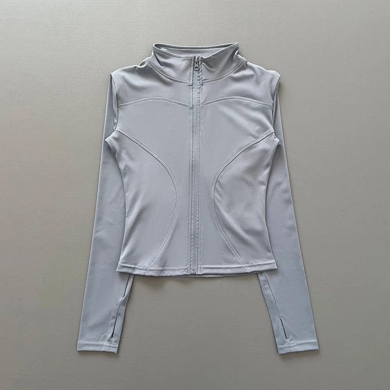 Women's Quick-Dry Stretch Workout Jacket, Slim Fit