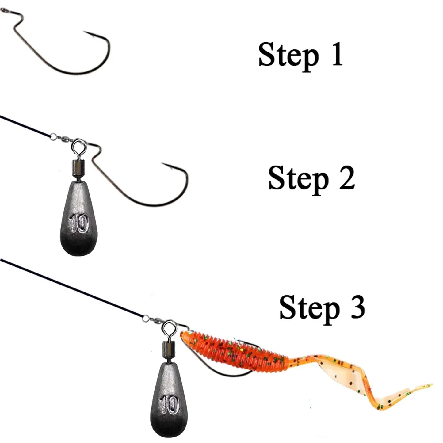 Versatile Fishing Sinker Weights Set, 10pcs