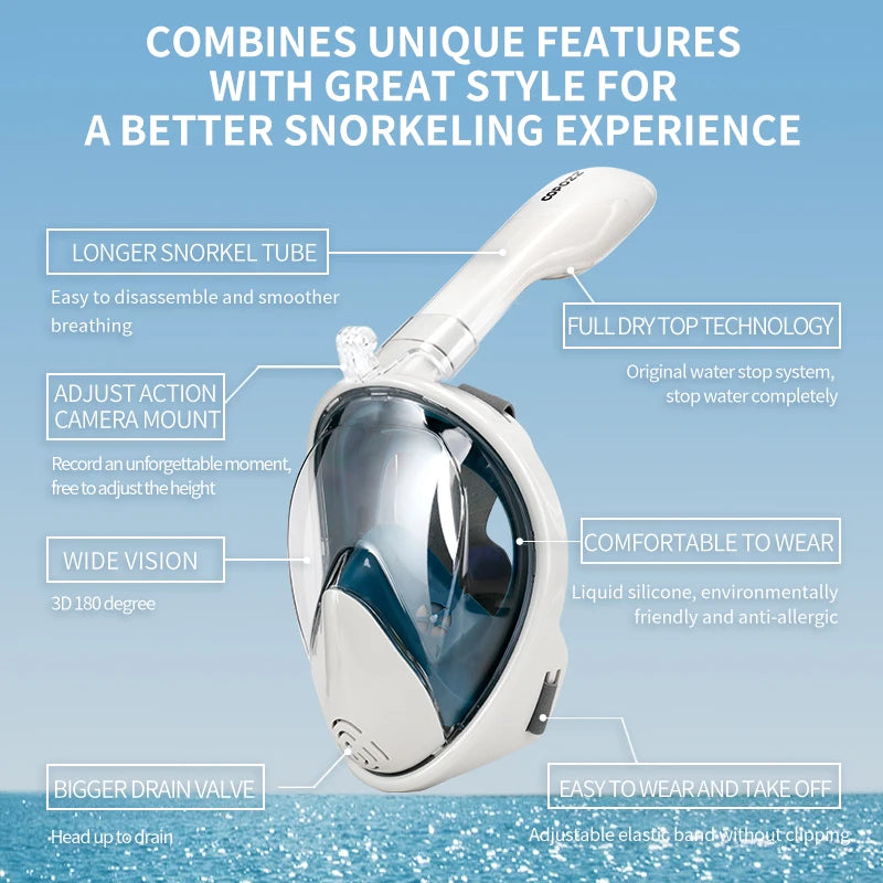HookUpCo. Full Face Snorkel Mask