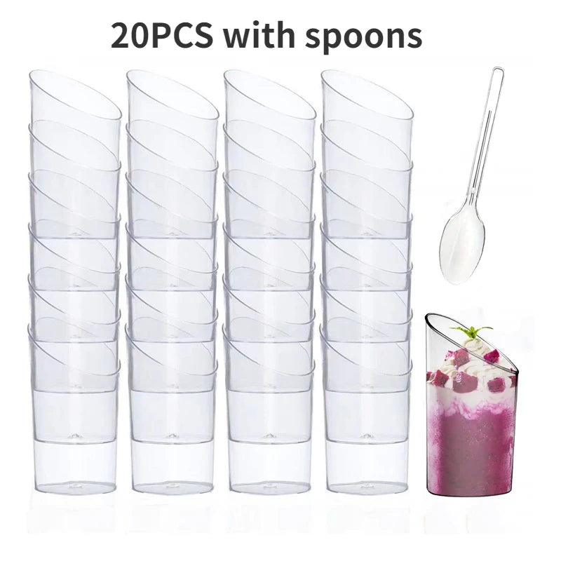 Elegant Plastic Dessert Cups Set