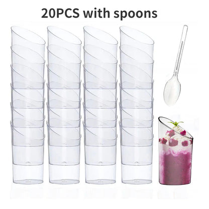 Elegant Plastic Dessert Cups Set
