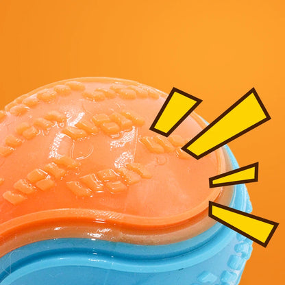 Soft TPR Squeaky Dog Ball Toy for Teeth Cleaning Fun