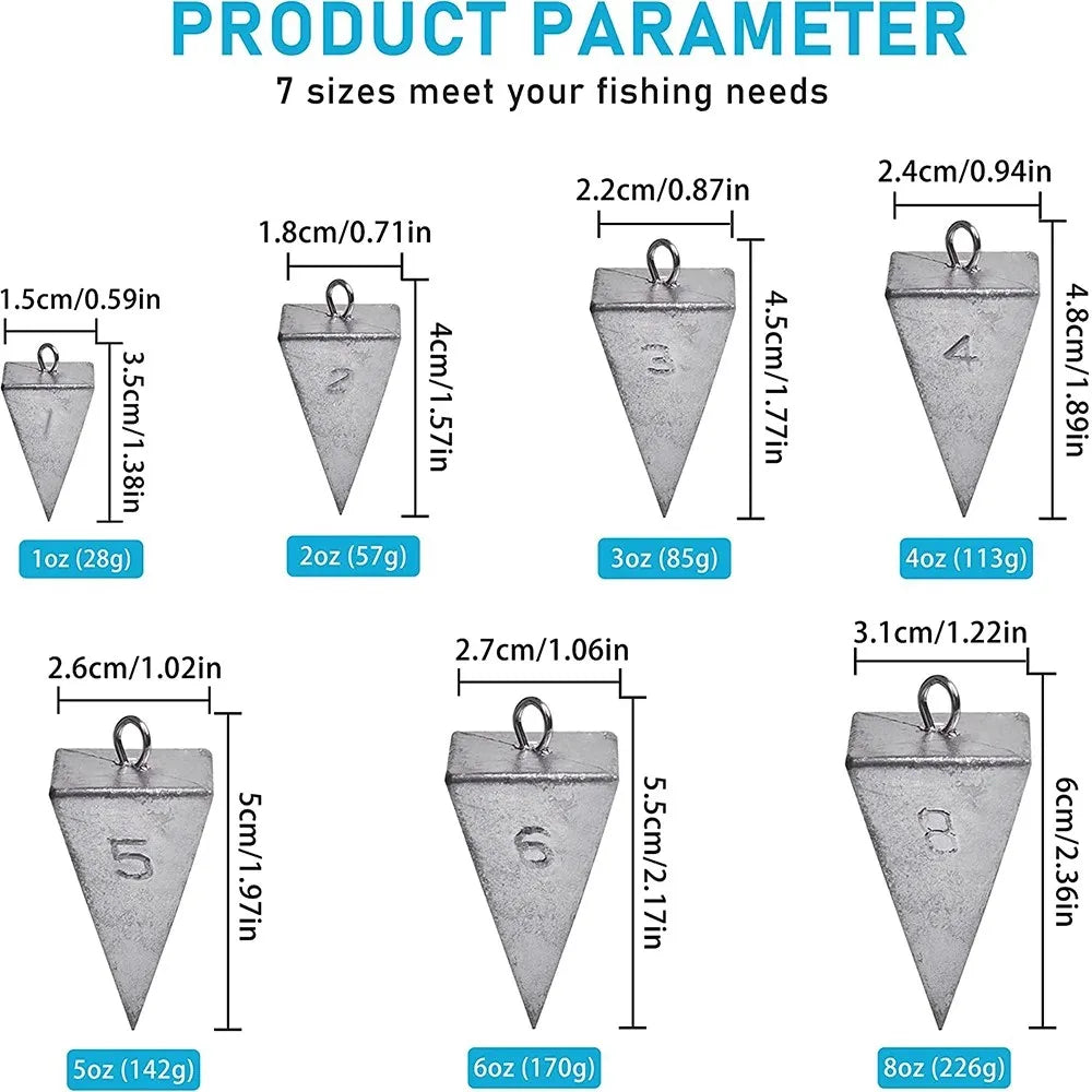 HookUpCo. Pyramid Sinkers for Saltwater Fishing - HookUpCo.