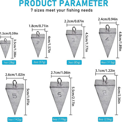 HookUpCo. Pyramid Sinkers for Saltwater Fishing - HookUpCo.