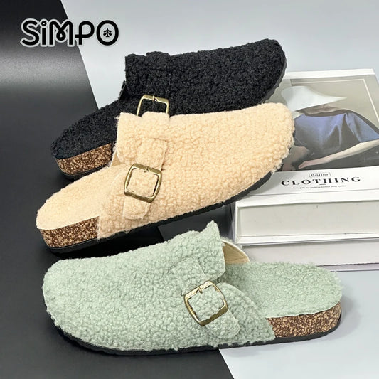 Plush Upper Indoor Outdoor Slippers for Comfortable Wear