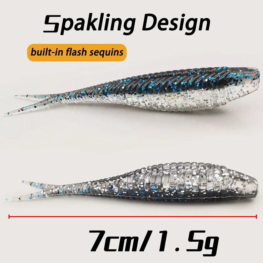 HookUpCo. 70-Piece Soft Lure Set - HookUpCo.