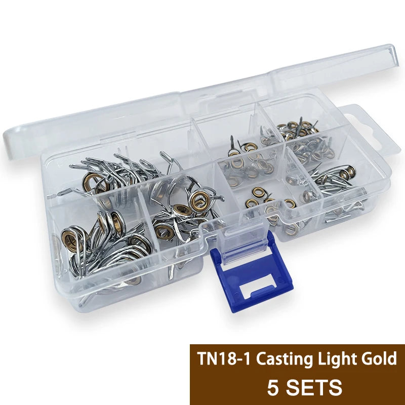 Stainless Steel Fishing Rod Repair Kit - 5 Sets - HookUpCo.