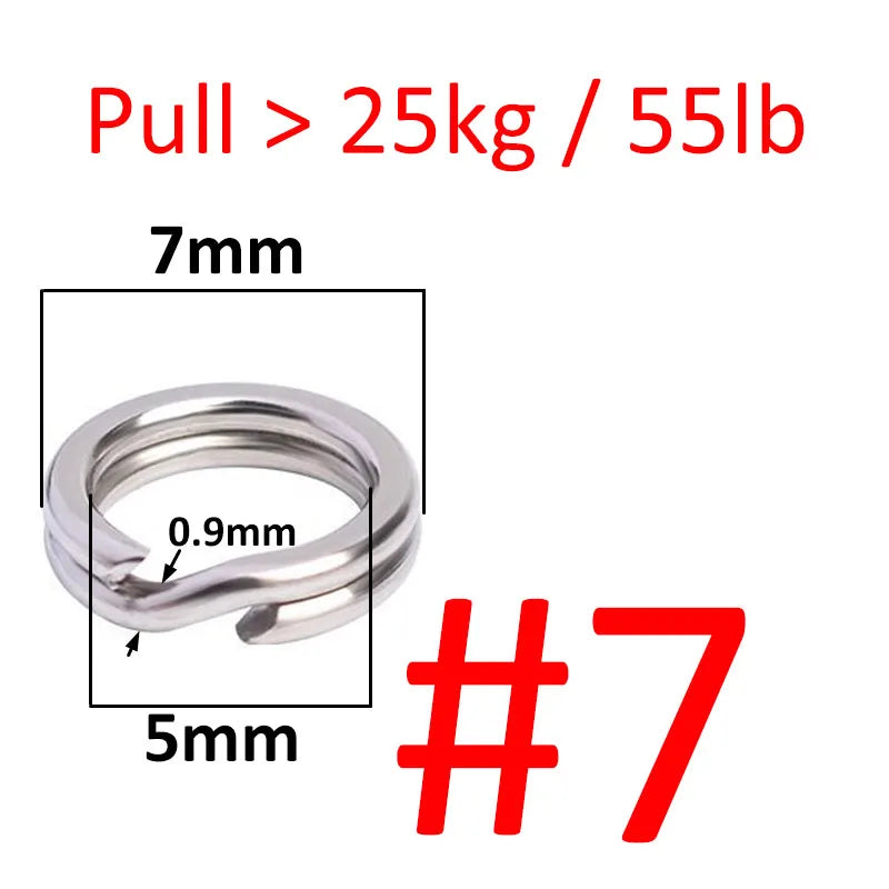 HookUpCo. Stainless Steel Fishing Split Rings 50pcs - HookUpCo.