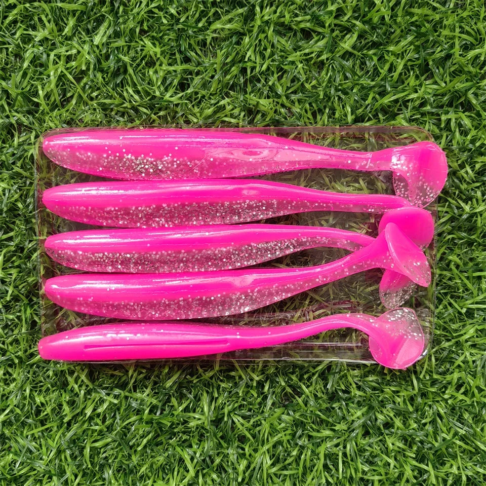 HookUpCo. 5pcs T-Tail Swimbait for Fishing