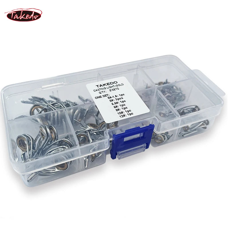 Stainless Steel Fishing Rod Repair Kit - 5 Sets - HookUpCo.