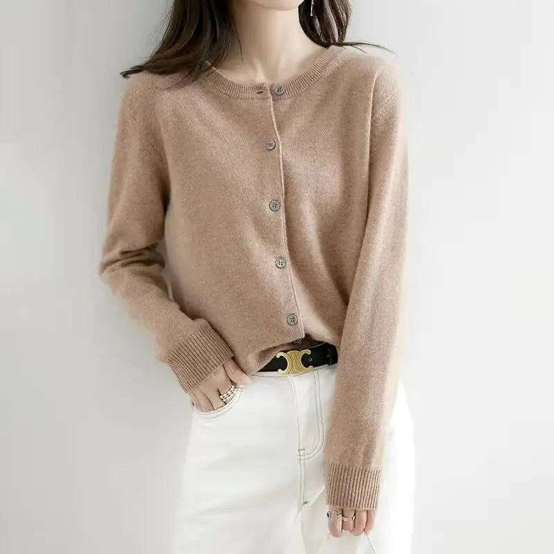 HookUpCo. Women's Cashmere Cardigan Sweater for Spring Style
