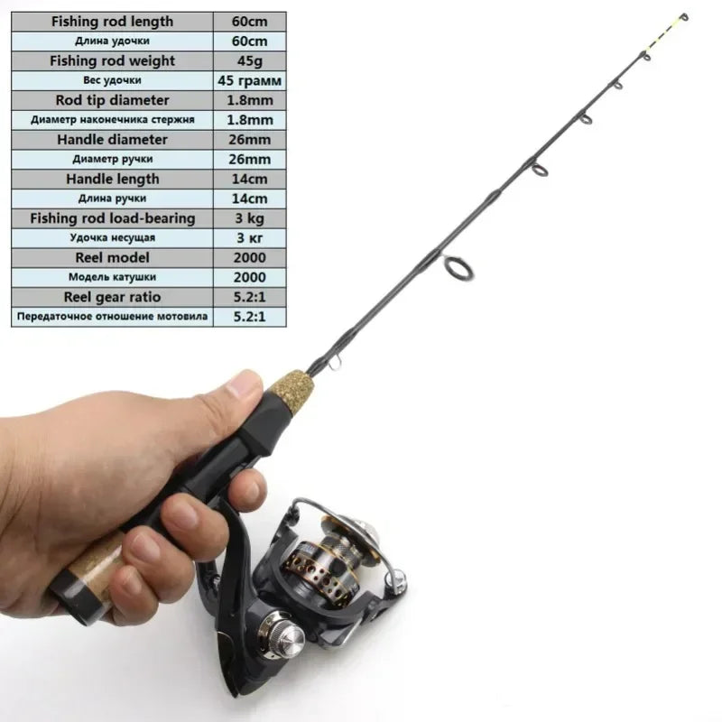 Premium 60cm Telescopic Ice Fishing Combo Set