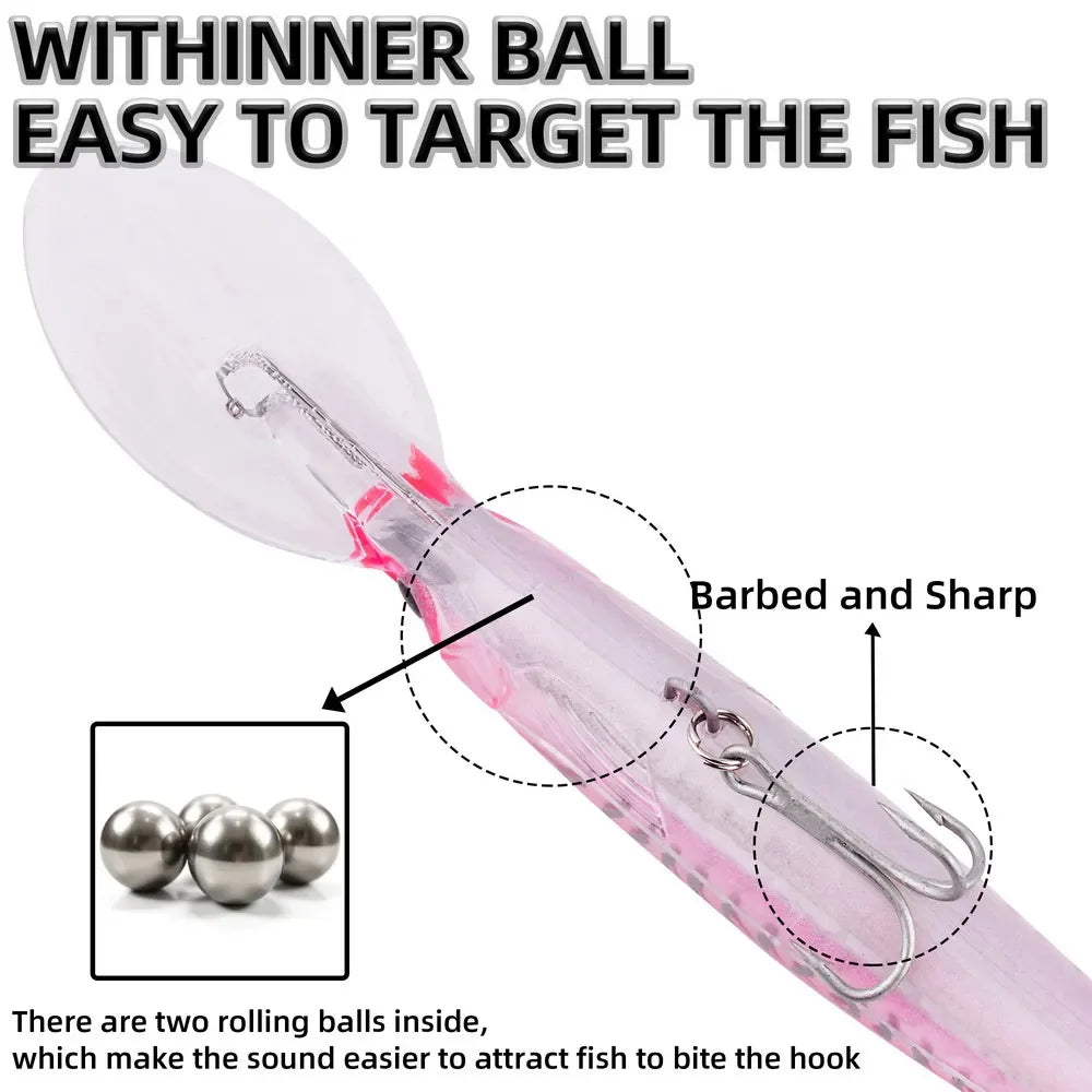HookUpCo. Big Floating Minnow Lure for Trolling