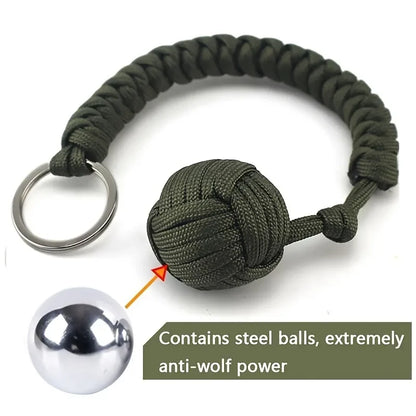 Paracord Survival Umbrella with Steel Ball Safety - HookUpCo.