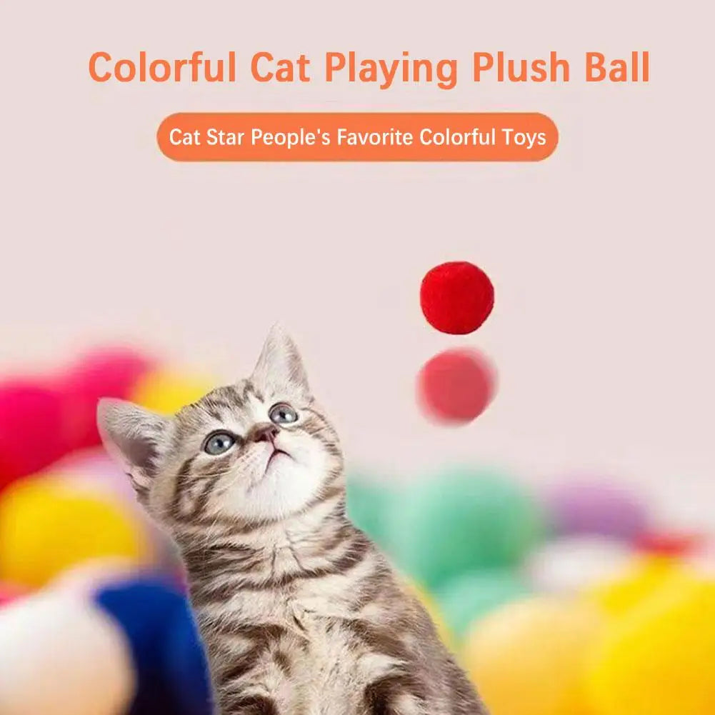 Interactive Plush Ball Launcher Toy for Kittens and Cats